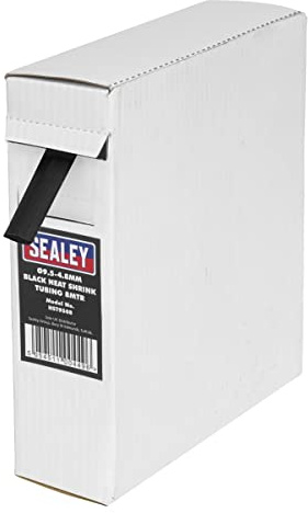 Sealey HST9508 Heat Shrink Tubing Black Ø9.5-4.8mm 8mtr