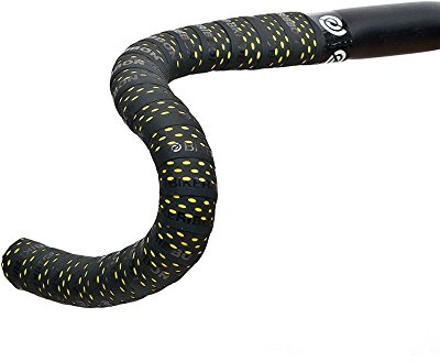 Bike Ribbon Drops Double Layer Bar Tape, Schwarz (Black/Yellow), One Size