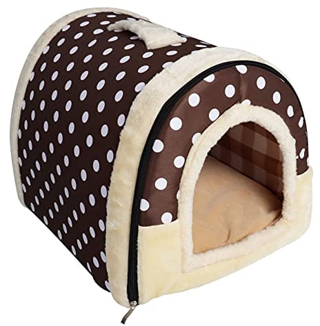Youth Union Pet House Small Dog Bed Washable Non-Slip Outdoor＆Indoor Portable Soft Warm Cat Beds/Rabbit Nest/Dog Kennel Suitable for Autumn and Winter (L, Color 2)