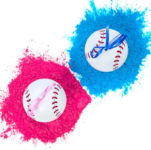 UP Shop Gender Reveal Baseball mit rosa und blauem Puder