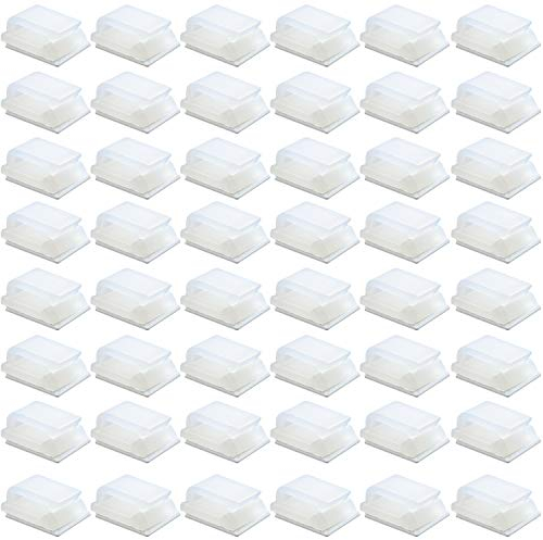 Chuangdi 50 PCS Self Adhesive Electrical Cable Clips for Wall 13 x 10 mm Cable Wire Management Wire Clips for Car, Office and Home, White