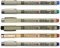 PIGMA MICRON Sakura Fineliner 05, Ass't Colors,Set 6 pcs, Black,Brown, Red, Green, Purple, Blue
