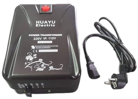 Transformateur 220 V à 110 V convertisseur tension jusqu'à 1000 W pour utiliser des équipements américains en Espagne et pour utiliser des équipements de 220 volts à l'étranger.