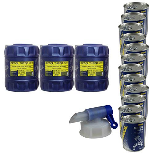 60L Motoröl MANNOL Diesel Turbo 5W-40 12x MANNOL Motor Doctor ADDITIV