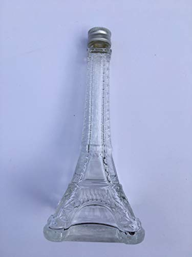 VIANAYA Bouteille Paris Tour Eiffel en Verre Transparent de Grande qualité - Petit modèle - 5CL - avec Le Bouchon Assorti