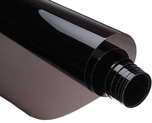 NICOLIE 50Cmx2M 15% Vlt Black Car Glass Window Tint Shade Film Roll For Home Office Boat