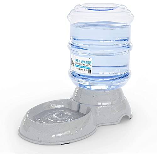 Noa Store Dispensador automático de Agua para Mascotas | Dispensador de Agua para Gatos de 1 y 3 galones y dispensador de Alimentos para Gatos, H20, sin BPA, comedero para Gatos pequeños y Grandes y