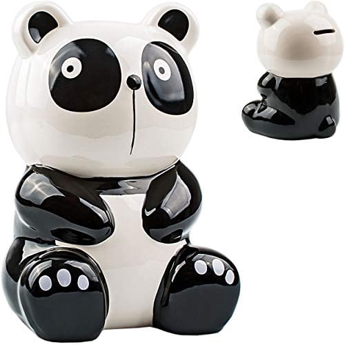 alles-meine.de GmbH große XL Spardose Verschiedene Motive frei wählbar süßer Panda Bär - stabile Sparbüchse - aus Porzellan/Keramik - mit Verschluss - 18 cm - Sparschwein -..