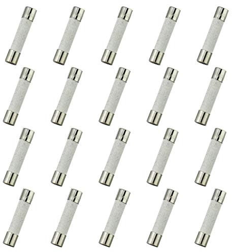 HUAREW T7AL250V 20 Stück 6x30 mm 0,24 x 1,18 Zoll keramik langsam schmelzen sicherungen 7A 250V