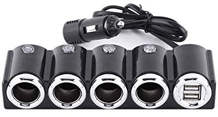 Allume cigare Dc 12 v/24 v Usb 4 voies voiture allume cigare prise séparateur chargeur adaptateur populaire , Accessoires électroniques