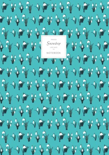 Snowdrop Notebook - Lined Pages - A4 - Premium: (Turquoise Edition) Fun notebook 192 lined pages (A4 / 8.27x11.69 inches / 21x29.7cm)