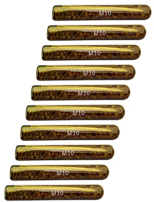 10 cartuchos de anclaje compuestos M10 para taladros, diámetro de 12 mm, mortero de resina, cartucho de mortero, taco químico