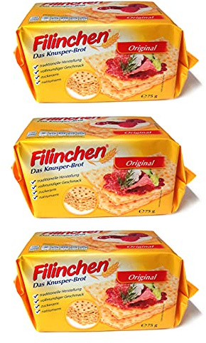 3er Pack Filinchen Das Knusper-Brot Original (3 x 75 g) zuckerarm und natriumarm