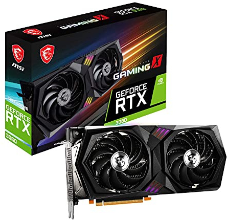 MSI Gaming GeForce RTX 3060 12GB 15Gbps GDRR6 192-Bit HDMI/DP PCIe 4 Twin-Frozr Torx Fan Ampere RGB OC Grafikkarte (RTX 3060 Gaming X 12G) (Renewed)