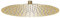 vidaXL Cabezal de Ducha Redondo Efecto Lluvia Cuarto de Baño Accesorio Rociador Boquillas Giratoria Área Amplia Acero INOX Dorado 30 cm