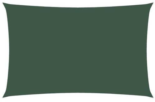 vidaXL Sonnensegel Wasserfest Sonnenschutz Windschutz Sonnendach UV Schutz Garten Terrasse Balkon Oxford-Gewebe Rechteckig 2,5x5m Dunkelgrün