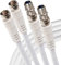 Maplin Twin F Type Male to Twin F Type Female Connector TV Satellite Aerial Extension Cable, 3m White
