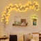 NEWNEN Zweige Lichter 72LEDs Lichterketten Warmes Gelb Lichterbaum mit Netzstrom Betriebene, Künstliche Lichterzweige für Ostern Innen Wanddeko Aesthetic Room Décor