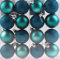 SHATCHI 15cm/3Pcs Teal Blue Christmas Baubles, Plastic, Shatterproof, Hanging Ornaments, Christmas Decorations