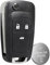 Vailikey (1PCS)2 Buttons Flip Car Remote Control Key Fob Case Replacement For OPEL VAUXHALL Astra J Insignia Meriva Zafira B Car Key Shell (3 Buttons Key Case with Battery)