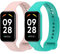 BOLUO 2 Pezzi Cinturini per Orologi per Xiaomi Redmi Smart Band 2 Strap,Cintura di Ricambio Silicone Bracelet Cinturino Wrist Strap Armband per Xiaomi Redmi Smart Band 2 Accessories (verde rosa)