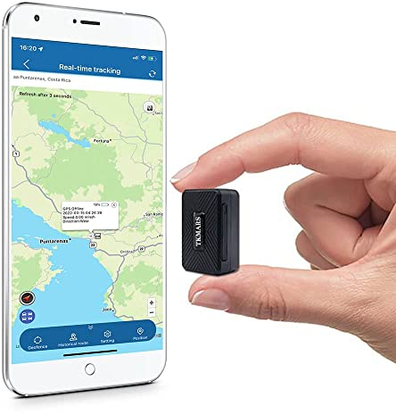 Mini GPS Tracker for Car TKMARS Real-time Tracking Long Standby Magnet GPS Tracker for Vehicle Kids Luggage Wallet Pets with Geofence Anti-Lost Tracker Devices Waterproof No Monthly Fees TK913