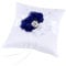 NUOBESTY Hochzeits Deko Hochzeitsdeko Eheringkissen Ringträgerkissen Eheringkissen Für Hochzeitsfeierbedarf 20 * 20 cm (Blaue Weiße) Retro Ringkissen Ehering Kissen