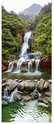 Autocollants De DéCoration Pour Poster Stickers 3d Papier Peint AdhéSif Porte Trompe L'Oeil Mural en PVC Auto-adhésifs Montagne MT325 77 X 200cm(30,31 X 78,7 pouces)
