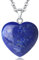 XIANNVXI Kristalle Lapislazuli Kette Liebe Herz Stein Lapislazuli Anhänger Halskette Damen Silber Heilung Kristall Heilstein Edelsteine Reiki Schmuck Frauen Anhänger Geschenk am Valentinstag