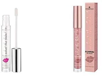 essence what the fake! PLUMPING LIP FILLER, Lippenpflege, mit Hyaluronsäure und Vitamin E, Nr. 01 oh my plump+ Nr. 02, Nude, feuchtigkeitsspendend, mit Vitaminen - Make-Up Set, Beauty, Make-Up