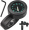 Alicer Motorrad Uhr Wasserdicht, Lenkerhalterung Fahrrad Uhr, Universal Leuchtende Uhr für Lenker, Lenkerhalterung Uhr für Motorräder Elektrofahrzeuge Fahrrad(Schwarz)
