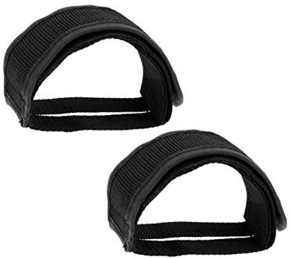 BESPORTBLE Sangles De Pédales De Vélo Antidérapantes Réglables en Nylon Robuste Noir, Accessoires pour Pédales à Cale-Pieds, Fixation Sécurisée pour Cyclistes sur Pignon Fixe, VTT Et Vélo De Route
