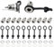 YIXISI 10 Pièces 5.5 x 2.1 mm Connecteurs Jack Filetés de Prise d'alimentation Femelle CC Kit, DC-099 Connecteurs, Prises Femelle d'alimentation DC, avec Capuchon Étanche