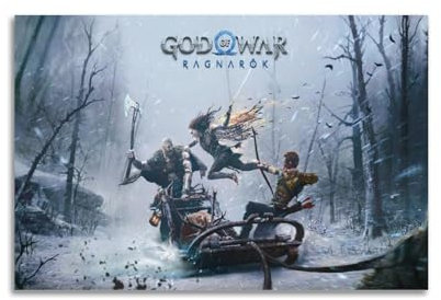 Quem Poster God of War Ragnarok, dekoratives Gemälde, Leinwand, Wandposter und Kunstdruck, moderne Familienschlafzimmer-Dekoration, Poster, 20 x 30 cm