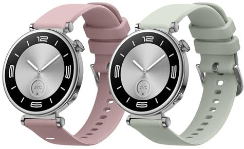 kwmobile Bracelet compatible avec Huawei Watch GT4 41mm bracelet - 2x bracelet de rechange en silicone pour fitness tracker