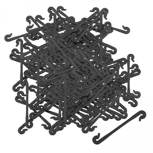 Fenteer 2X 200 Stück Gartenpflanzen Stützklammern, Halterung für Weinreben, Traubenbinder, Pflanzenbefestigung, Gebundener Schnallenhaken für Gemüsestiel,