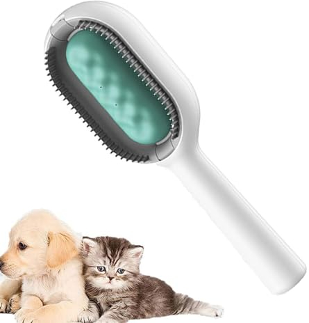 YATEICBC 1Pcs Spazzola multifunzionale per la pulizia dei peli di animali domestici con serbatoio d'acqua,pettine districante per animali domestici,rimuovi peli per cani a pelo lungo e corto(blu)