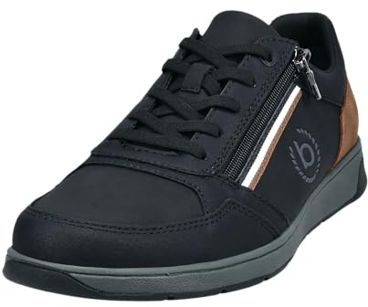 bugatti man Herren Low-Top Sneaker, Männer Sneaker, Wechselfußbett,Laufschuhe,Freizeit,leger,sportlich,maennlich,Men's,Black (1000),42 EU/EU UK