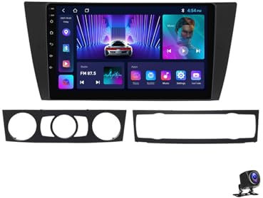 Plusfish Android 13 Autoradio Bluetooth 2 DIN Radio per BMW E90 2005~2013 Touch Screen da 9 Pollici Stereo Auto Radio Vivavoce Lettore MP5 con DSP/RDS/FM/USB,M100cp 4core 1g+32g