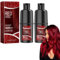Tkekruh 2PC Shampoo Colorante Vino Rosso per Capelli Grigi 100ml, Borgogna, Shampoo Istantaneo, Hair Dye Shampoo 3 In 1, Shampoo Colorante Long-lasting Color, Shampoo Naturale e di Lunga Durata