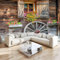 Fototapete Wandbilder Österreichisches Landhaus Tapete Home Dekorative Tv-Sofa-Schlafzimmer Braun 3D-Tapete Wandbild Hintergrund Wanddekoration Vlies wandbild 300 x 210 cm