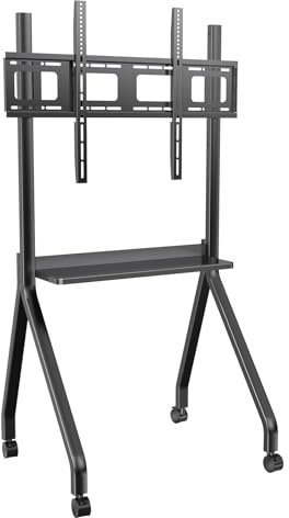 MWE Smart Board Ständer mit Vier feststellbaren Rädern für interaktives Whiteboard 55-65 Zoll