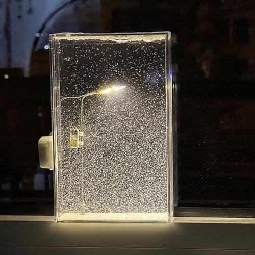 Snowy Lamp Nachtlicht, LED Schneelampe Warm Licht, realistische Schnee Nacht Straßenlaterne, DIY Weihnachtsbeleuchtung Weihnachtslicht, Schnee Lampe Weihnachtsdeko Winter Geschenk (2Pcs)