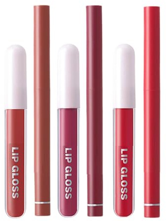 Lipstick Lip Liner, Waterproof Lip Pencils, Long-Lasting Lip Combo, Lip Gloss Set, Moisturizing Lipstick Kit, Lip Liner Set, Lipstick Pencil Combo, Matte Lip Collection, Lip Gloss Bundle, Women’s Lip