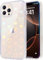 Riccase for iPhone 14 Pro Max Case, Clear Cute Glitter Holographic Heart Phone Case for Girls Women, Anti-Yellow Protective Hard PC Cover Soft Silicone Frame for iPhone 14 Pro Max, Rainbow Heart