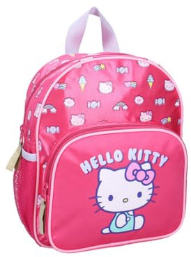 mybagstory - Rucksack für Kinder, Hello Kitty, Rosa, Mädchen, Kinder, Schule, Kindergarten, Kindergarten, Schulranzen, Mädchen, Größe 29 cm, verstellbare Träger, Geschenkidee, Hello Kitty Rosa, enfant