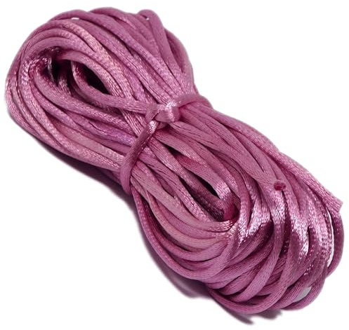 Cordino filo filo coda di topo satinato materiale per perline fai da te lavori manuali bigiotteria Kumihimo Rat Tail Cord 10 metri larghezza 2 mm viola chiaro