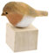 Garneck Vogelornamente aus Holz Kreatives Vogel Ornament Deko Figur Für Zuhause Tischdekoration Im Modernen Stil Ideal Als Für Vogel Liebhaber Gelbes Design Mit Holzblock