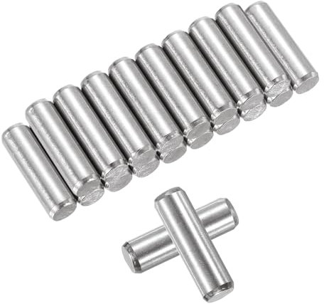 QUARKZMAN 50 Stück 6mm x 20mm Regalbodenträger, Regalstifte Zylinderstift, Verstellbare Regalbodenhalter Bodenträger Edelstahl Silber (0,23 x 0,78 Zoll)