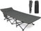 CHENDY Camping Beds for Adults, 74.8 x 26.7'' Extra Wide Camp Bed with Cushion and Side Pocket, Portable Travel Camping Cot for Travel Fishing Outdoor Picnic Office Indoor with Carry Bag,450 lbs